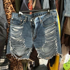 Levi Distressed 505 Shorts
